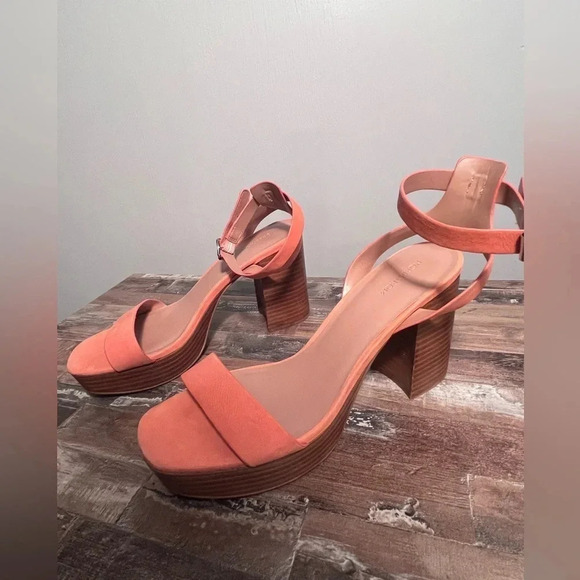 NWOT Nordstrom Anita Peach Platform Sandal Women Size 9 - Picture 3 of 6